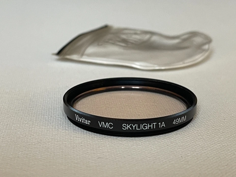 Vivitar 49mm Skylight 1A & Filter Pouch - Image 1 of 1