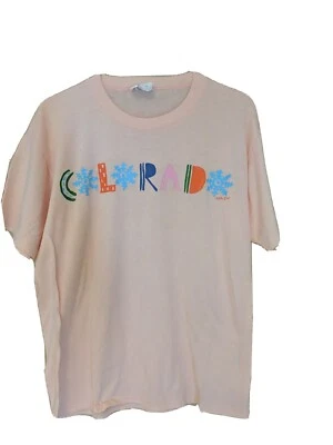 Camiseta Ken Done Art Rara Colorado Vintage Puntada Única Rosa Talla Extra Grande Foto 1 de 4