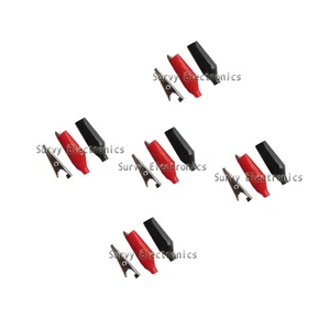 5 Paar rot und schwarz 28 mm PVC Isoliert Krokodil Testclip Insgesamt 10 Stück - Bild 1 von 1