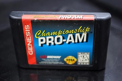Championship Pro-AM Sega Genesis 1992 Video Game RC Car Cartridge Tested - Image 1 of 2