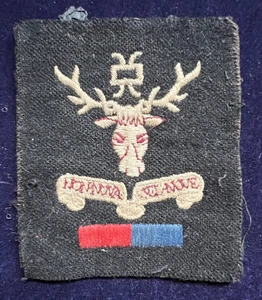 VINTAGE EMBROIDERED BLAZER CLOTH PATCH BADGE - POSSIBLE HIGHLANDER REGIMENT ? - Picture 1 of 3