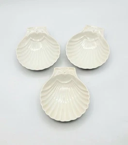 3 Pillivuyt Culinaire White Shell Porcelain Dishes 4" Made in France - Picture 1 of 13