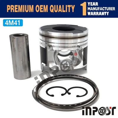 1 Set STD 4M41 Piston with Ring For Mitsubishi 4M41 Truck Forklift engine parts - Image 1 of 4