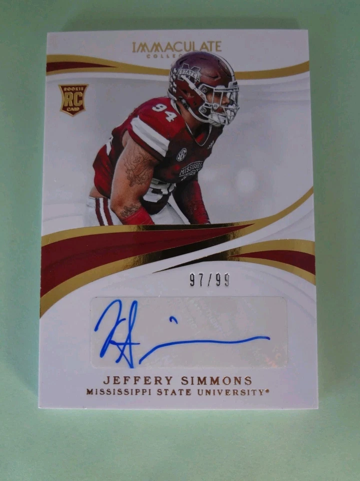Jeffery Simmons 2019 Panini Immaculate Collection Collegiate - Autograph/99 - Image 1 of 1
