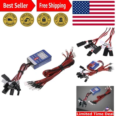 12 LED Lighting System Kit for 1/10 Scale RC Cars - Realistic Flashing Lights - Image 1 of 4