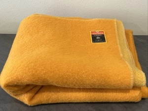 Coperta olandese vintage Vendorma pura lana bicolore arancione 92" x 73" (poche macchie) - Foto 1 di 4