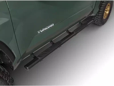 Go Rhino 4" 1000 Series Black Nerf Bar Side Steps Fit Crew Cab - Image 1 of 4