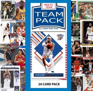 Paquete de 20 cartas de equipo de varios años Oklahoma City Thunder 2025 2026 2024 Topps Panini SG - Imagen 1 de 1