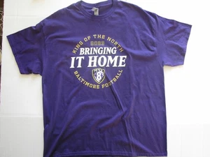 Baltimore Ravens Shirt Mens XL Purple NFL Football Kings of the North 2023 - Picture 1 of 5
