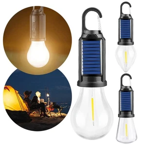 Solar LED beleuchtet kugelförmig Camping Lichtleiste Haken energiesparend Outdoor - Bild 1 von 10