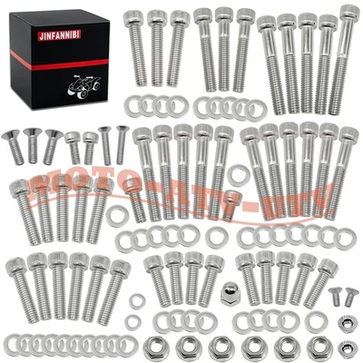 Polished Stainless Steel Engine Bolts Screws Kit Set for Honda CT90 1966-1979 - Image 1 of 4