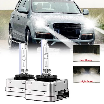 2Pcs D1S White Hid Headlight Bulbs Car High / Low Beam For AUDI Q7 2006 - 2009 - Image 1 of 4