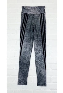 Adidas Feel Brilliant 7/8 Length 3 Stripe Training Leggings Black Gray Size XS - Picture 1 of 6