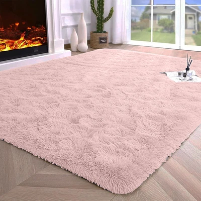 Non Slip Shaggy Rugs Ultra Soft Fluffy Area Carpets Mat for Living Room Bedroom - Image 1 of 4