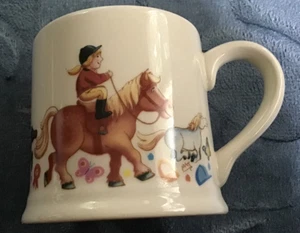 Taza de cerámica Anderton Pottery England vintage rima infantil 8 oz pony - Imagen 1 de 3
