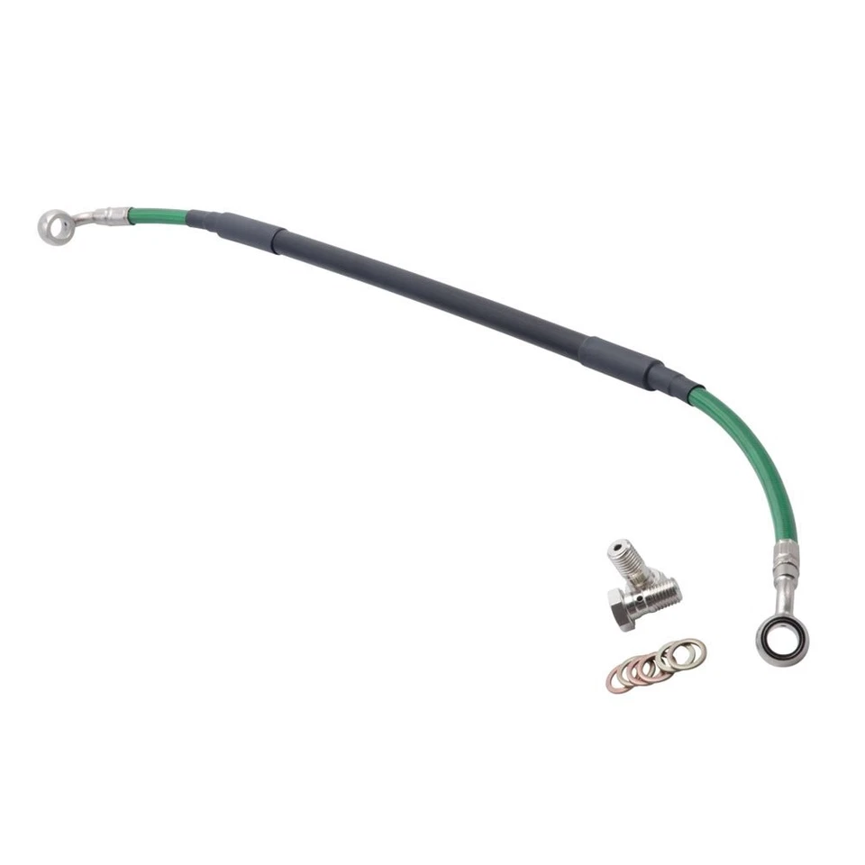 Línea de freno trenzada de acero para motocicleta Tusk verde para Suzuki RMZ450 2005-2017 Foto 1 de 4