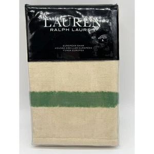 Lauren Ralph Lauren Allie Contrast Edge Euro Sham Light Hemp Green NEW📦 - Picture 1 of 12