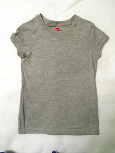 Girls Hanes Heather Gray Crew Neck T-Shirt - Size XS (4/5) - NWOT - Picture 1 of 1