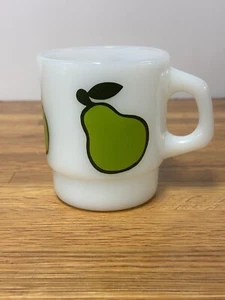 Vtg. N.O.S. Fire King Anchor Hocking Coffee Mug Pear Fruit Stacking MCM MINT!! - Picture 1 of 10