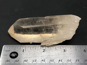 RARE Tangerine Lemurian Natural Channeling Quartz Wand Crystal Brazil 5.1oz N9 - Picture 1 of 12