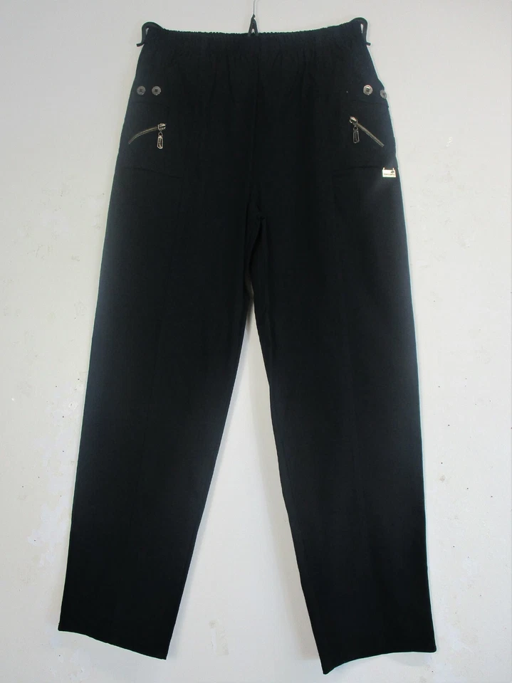 Ladies Elasticizzato Ciliegia Bacca Pantaloni Lungo Tasche Taglia: 12-14-16-18 - Immagine 1 di 4