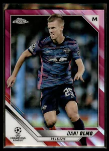 2021-22 Topps cromo UEFA UCL REFRACTOR ROSA #141 Dani Olmo RB Leipzig #105/175 - Imagen 1 de 2