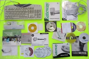 Vintage Gateway Computers KeyBoard/Software/Manual/Instructions/Acc's LOT/Bundle - Zdjęcie 1 z 9