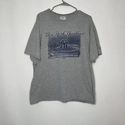 Camiseta Adidas New York Yankees Stadium Adulto Grande Gris 2004 De Colección EE. UU. Y2K Foto 1 de 4