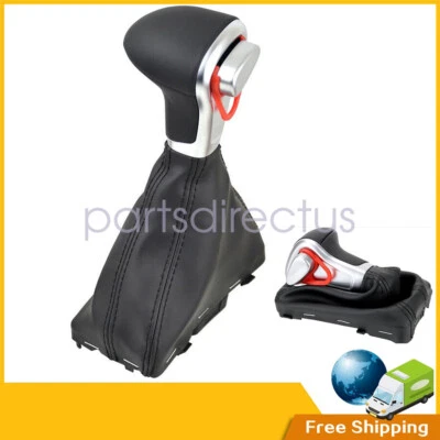 Fit Audi A5 A4 B8 2009-18 Automatic Shifter Black Stitche Gear Stick Shift Knob Foto 1 de 4
