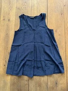 Emporior Armani Silk V Neck Black Top - Picture 1 of 5