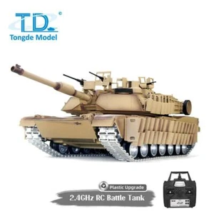 TD 1/16 RC Military Tank Abrams M1A2 SEP TUSK II Ugrade Tracks Wheel IR BB Model - Picture 1 of 3