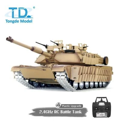 TD 1/16 RC Military Tank Abrams M1A2 SEP TUSK II Ugrade Tracks Wheel IR BB Model - Image 1 of 3
