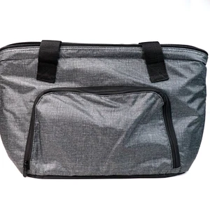 Thirty-One Family Picnic Thermal Tote Crosshatch Charcoal Cross Organizer - Picture 1 of 12
