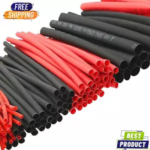 127pcs Black & Red 2:1 Heat Shrink Tubing Kit for Wire, Cable & Pipe Insulation - Picture 1 of 5