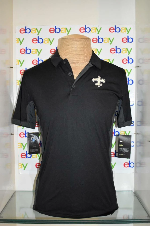 New Orleans Saints Nike NFL NOLA Polo Shirt 849253 010 Brees Mens Small