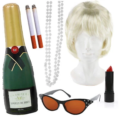ILOVEFANCYDRESS FABULOUS LADY PATSY STONE COSTUME ABFAB ICON FANCY DRESS ACCESSORIES 90S TV SHOW