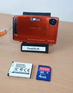 Fujifilm Digital Camera FinePix Z10fd 7.2MP Orange Tested - Picture 1 of 11