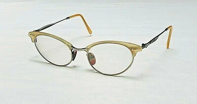 Винтажные очки GUESS кошачий глаз полупрозрачная нейтральная смола и металлические оправы - Изображение 1 из 4