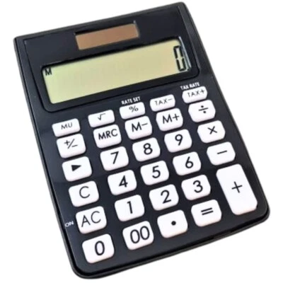 XL Taschenrechner Schulrechner Tischrechner Büro mir Solar & Batterie 12-stellig - Bild 1 von 2