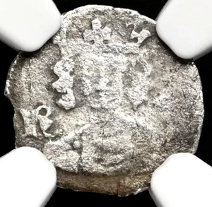 HUNGARY. King Karl Robert, 1307-1342 AD, Medieval Croatia SILVER Denar, NGC F - Picture 1 of 5