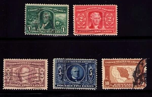US #323-327 LOUISIANA PURCHASE SET 1904 St Louis Mo Used Fine {} - Picture 1 of 4