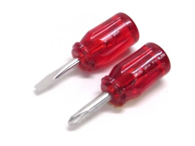 NEW! UNICO FLAT TIP SLOTTED & #3 PHILLIPS STAINLESS STEEL STUBBY SCREWDRIVER SET - Image 1 of 2