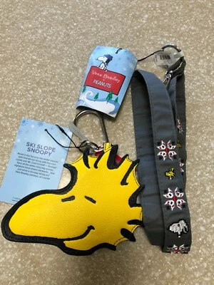Vera Bradley PEANUTS Esquí Pista Snoopy WOODSTOCK Bolso Dije Monedero y Cañardo Ancho Foto 1 de 3