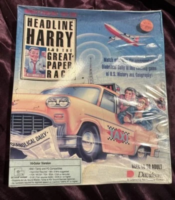 Headline Harry And The Great Paper Race PC Game/IBM MS-DOS -  Sealed And New - Image 1 of 4