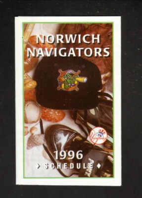 Norwich Navigators--1996 Pocket Schedule--Yankees Affiliate - Image 1 of 2