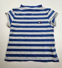 Tommy Hilfiger Junior Girls Size Large Pullover Shirt Blue Stripes Star Logo