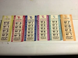 Vintage Raffle Horse Racing Tickets Victory Markets 1965 TV Twin Double - Picture 1 of 6