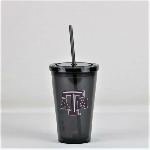 Texas A&M Aggies NCAA Licensed 16oz Cup Sip-N-Go w/ Lid and Straw Cover