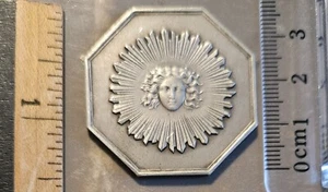 Rare 1820 Co. Soleil Assurance Incendie Feu France Silver Argent Jeton Medal #12 - Picture 1 of 2