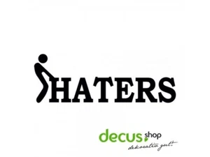 FUCK HATERS L 1856 13x5 cm // Sticker JDM Aufkleber Frontscheibe - Picture 1 of 2